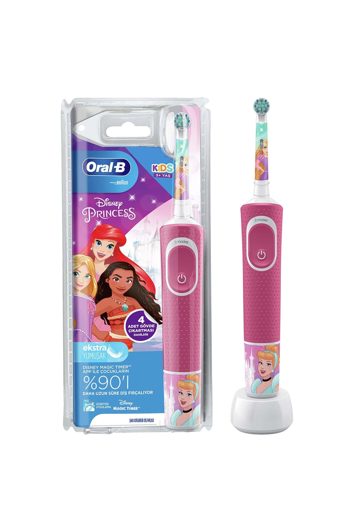 Oral-B D100 Çocuk Şarj Edilebilir Diş Fırçası Disney Prenses
