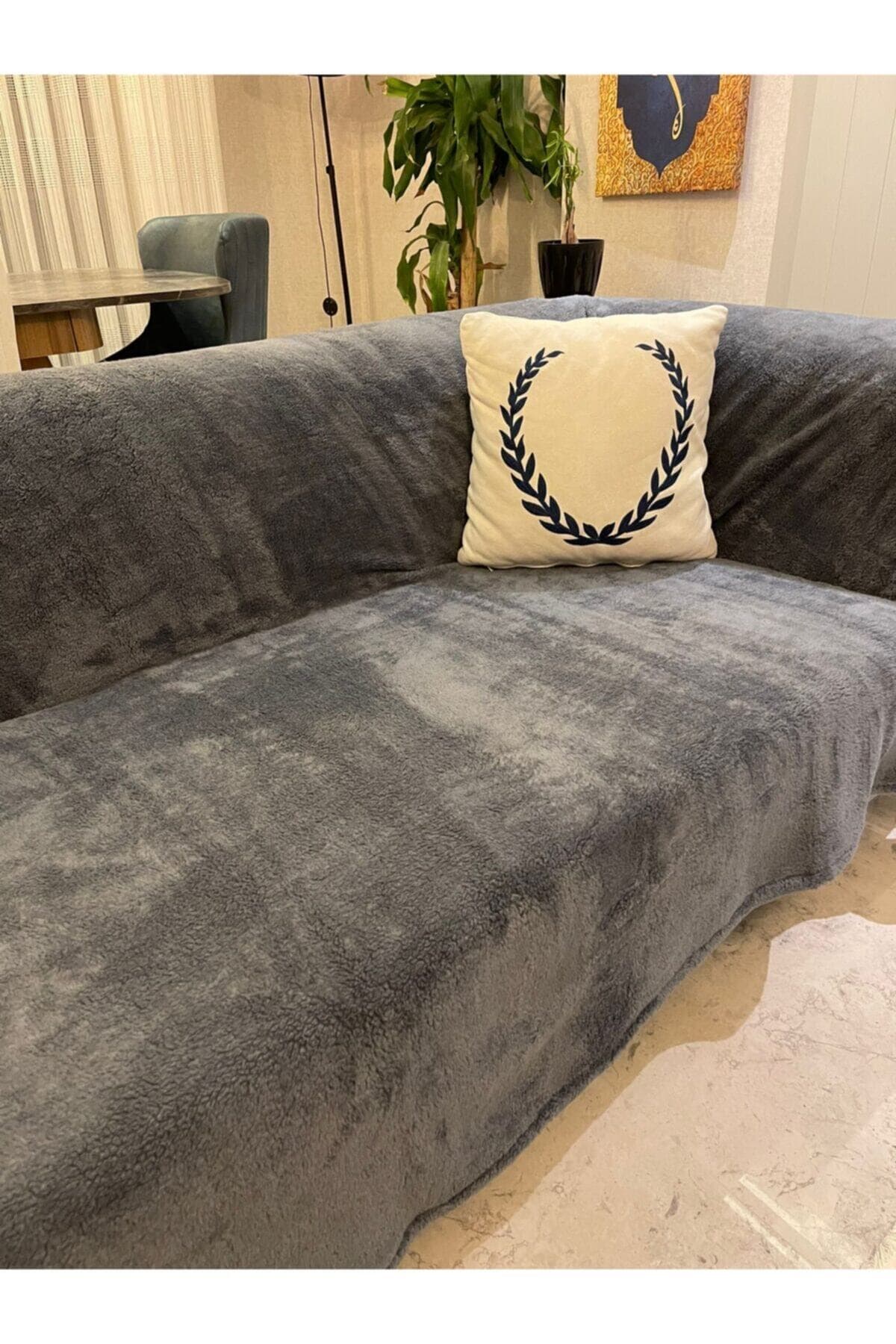 Mulberry Antrasit Wellsoft Koltuk Örtüsü 220x230