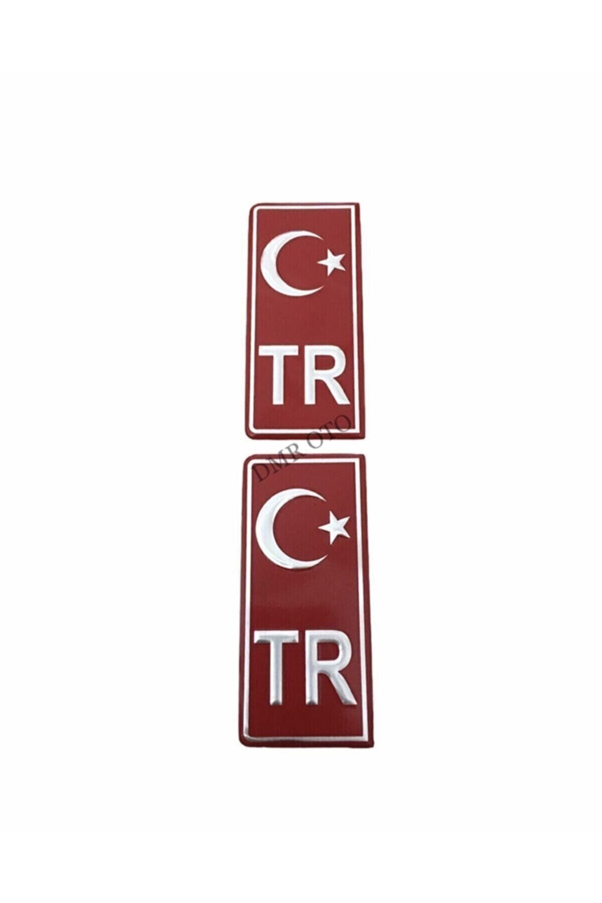 Genel Markalar Tr Plaka Stıcker 2'li - Türkiye Plaka Stıcker - Türkiye Plakalık Stickeri - Alüminyum Tr Plaka 2'li