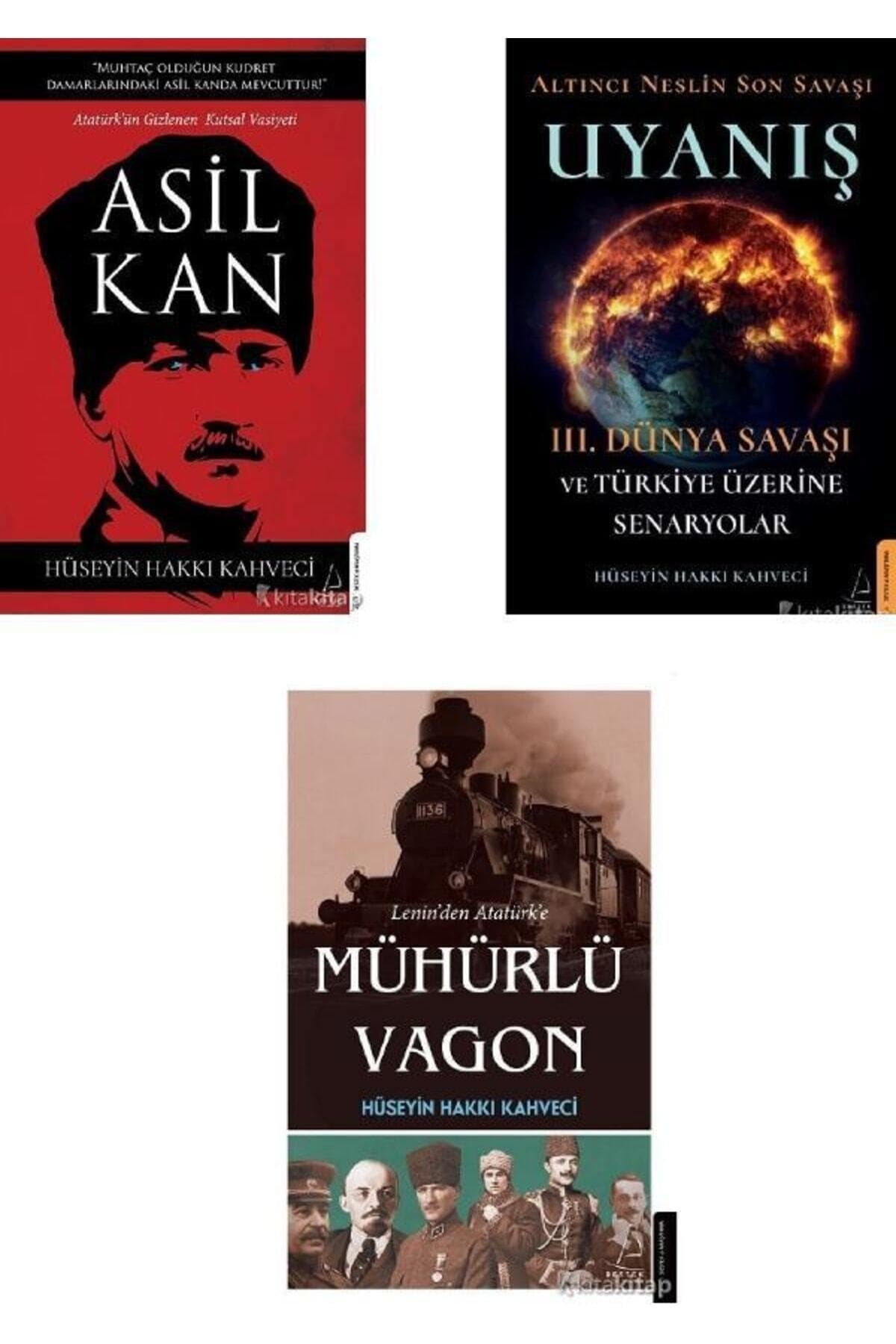 Klaros Yayınları Asil Kan - Lenin'den Atatürk'e Mühürlü Vagon - Uyanış - Hüseyin Hakkı Kahveci 3 Kitap Set