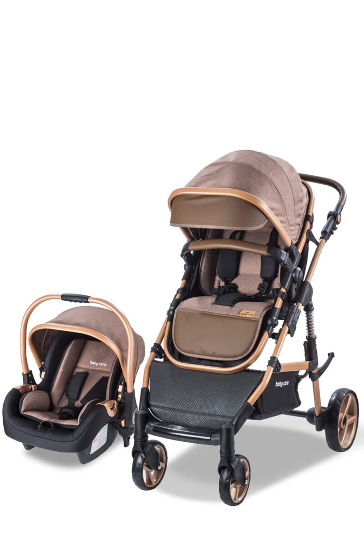 Baby Care Bebek Arabası - Bc 340 Bora Cross - Travel Sistem Bebek Arabası - Kahve