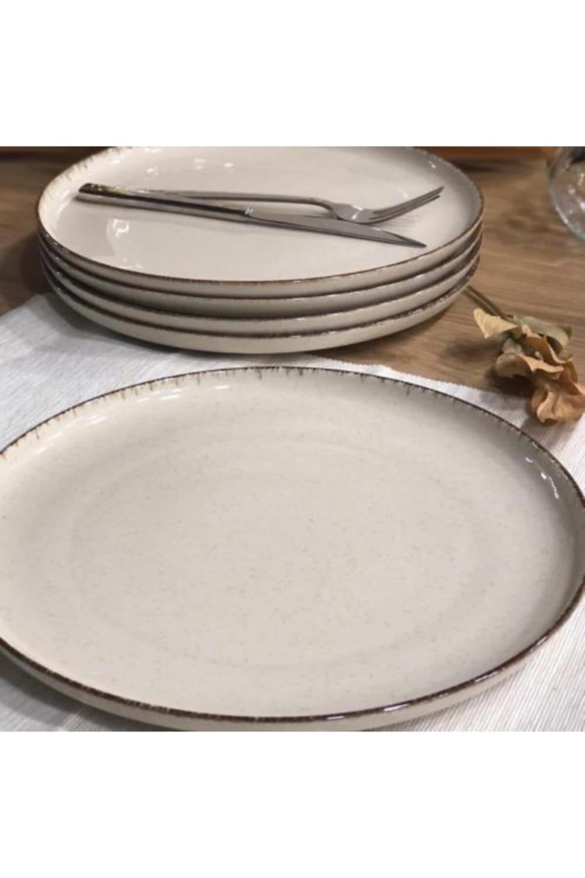 Kütahya Porselen Moderna 6 parça 27 cm Tarçın Servis Tabağı