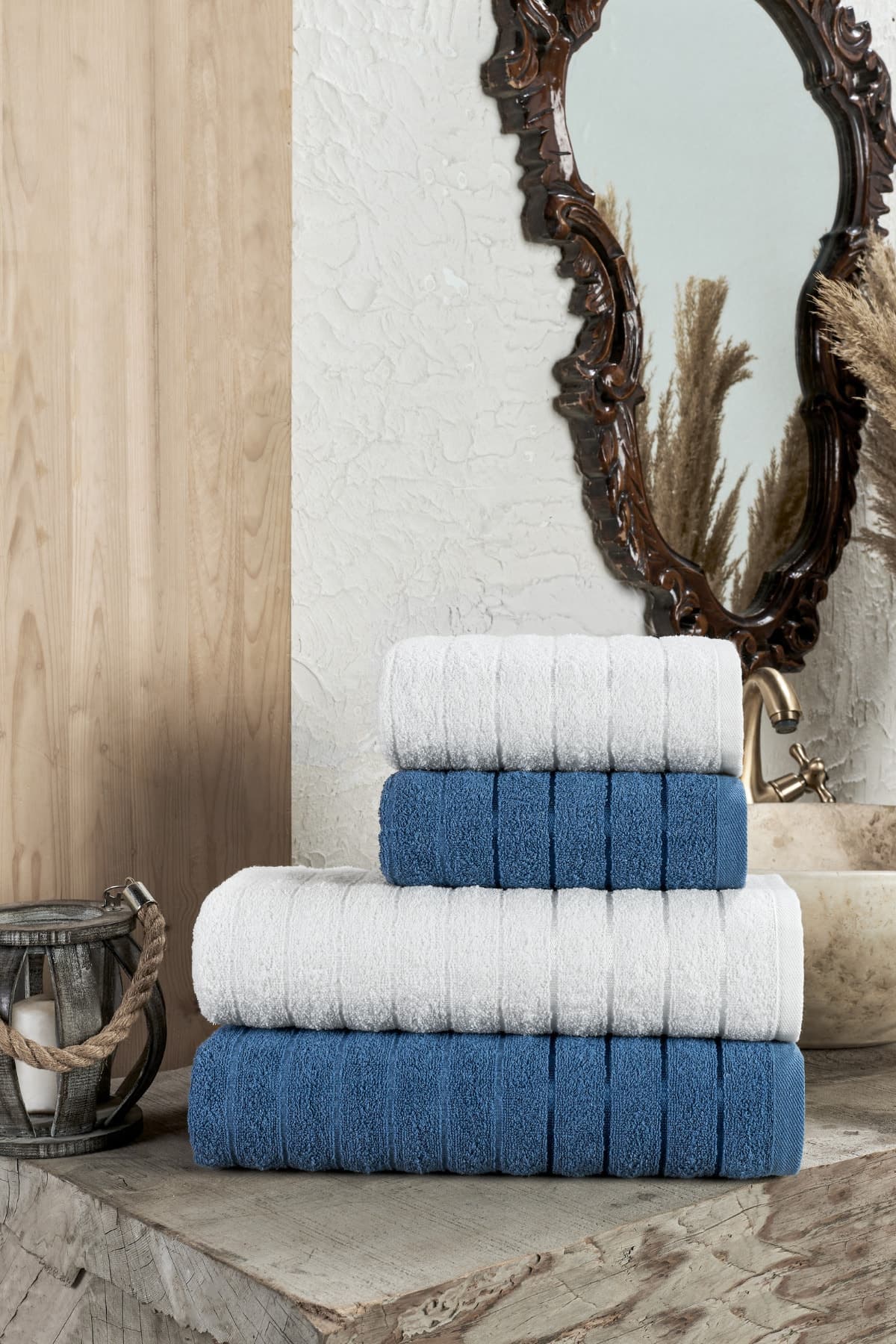 TABEA HOME Fluffy 4'lü Banyo Havlu Seti