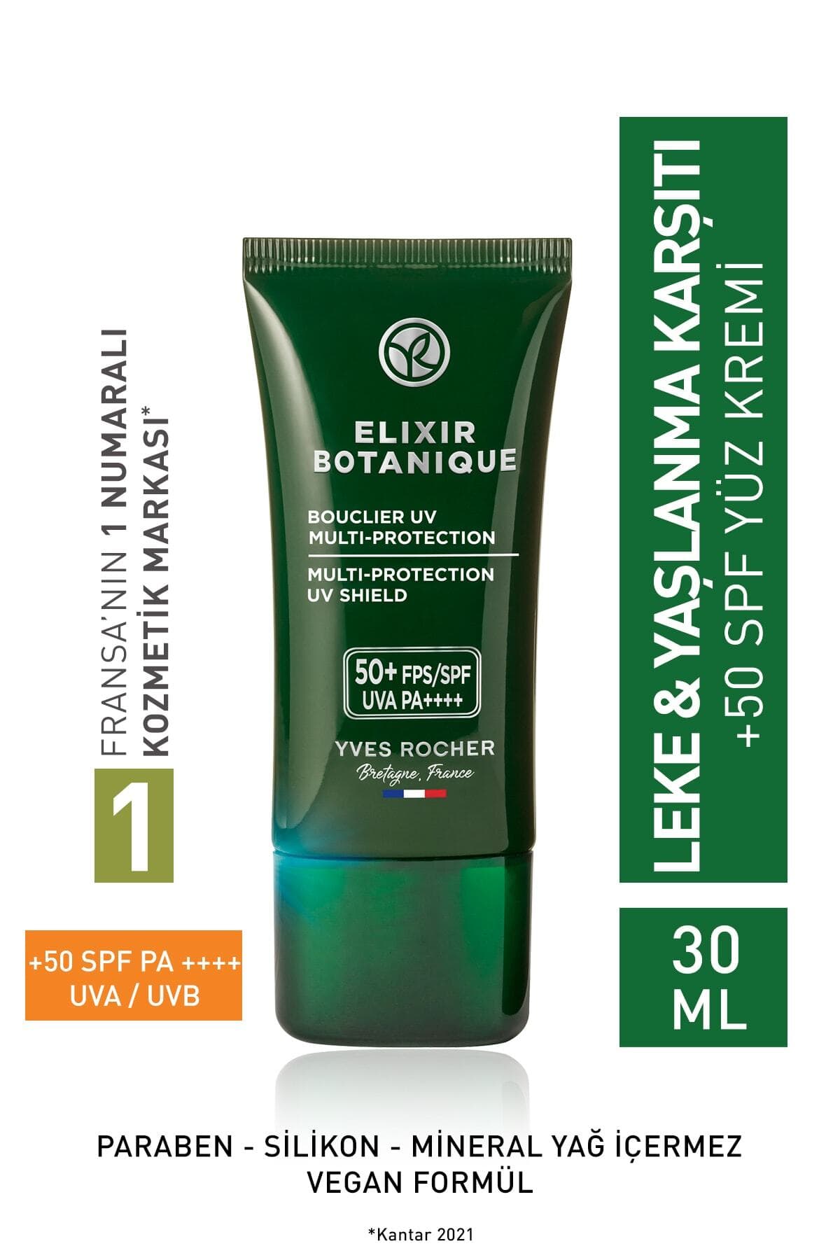Yves Rocher Detoks Etkili 50 Faktör Koruyuculu Yaşlanma Karşıtı Yüz Kremi-30ml