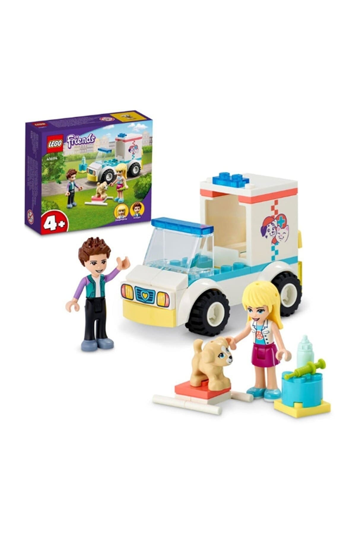 LEGO Friends Evcil Hayvan Kliniği Ambulansı 4+ Yaş Ve Üzeri Stephanie-ethan Ve Köpekli Yapım Seti