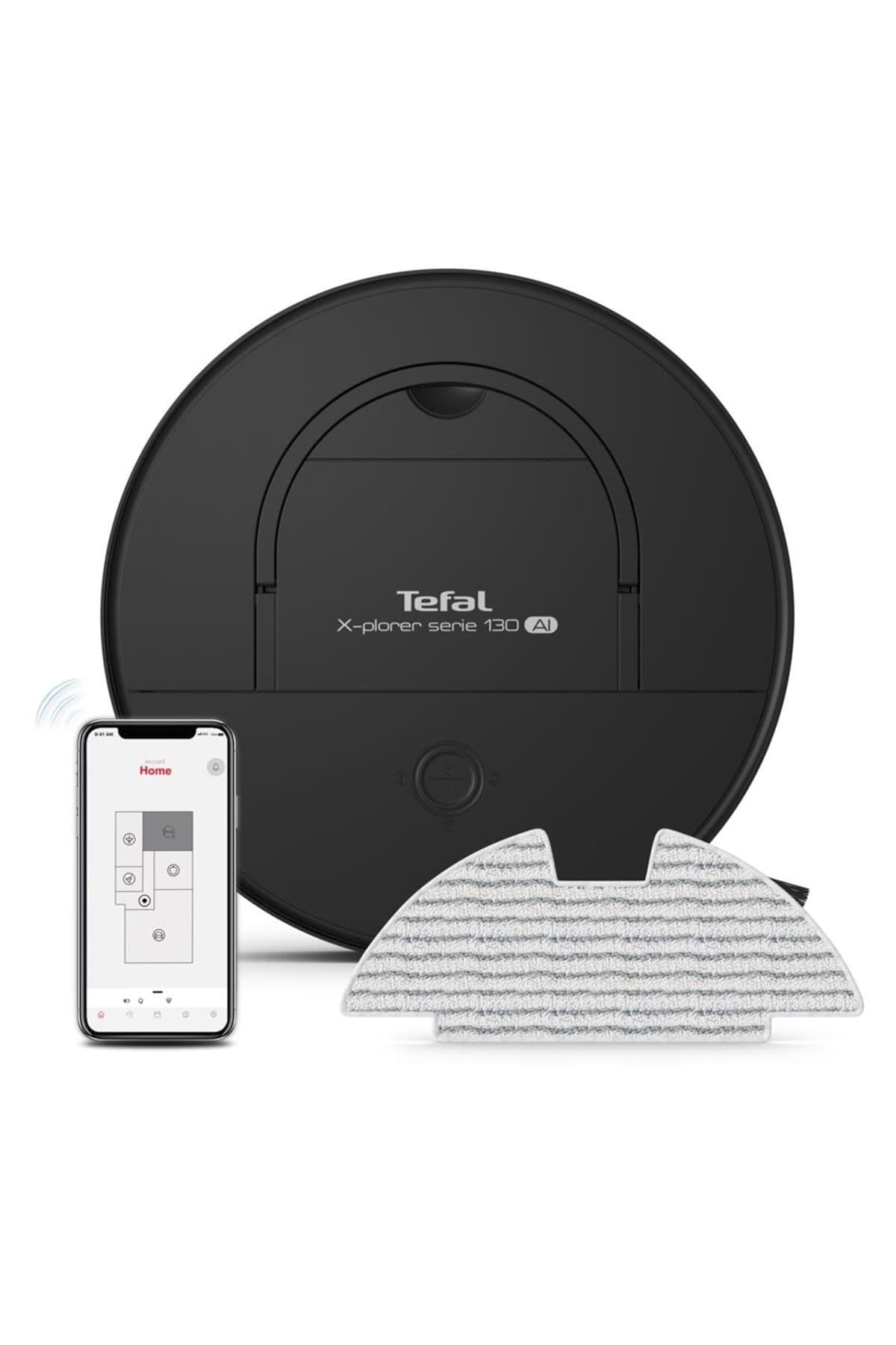 TEFAL RG9075 X-Plorer Serie 130 AI Evcil Hayvan Dostu Akıllı Robot Süpürge