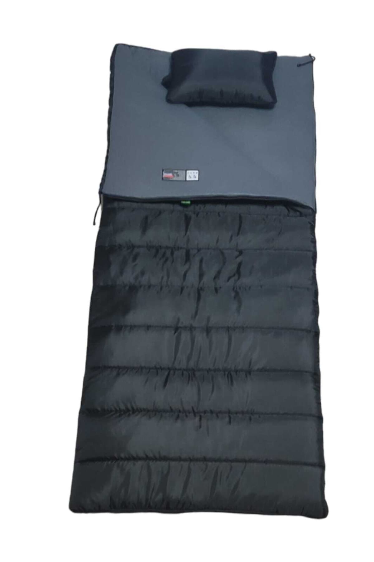 Genel Markalar Campstory Tim Askeri-18 350gr Içi Gri Polarlı Yastıklı Battaniye Tipi Uyku Tulumu Siyah Ekstra Uzun