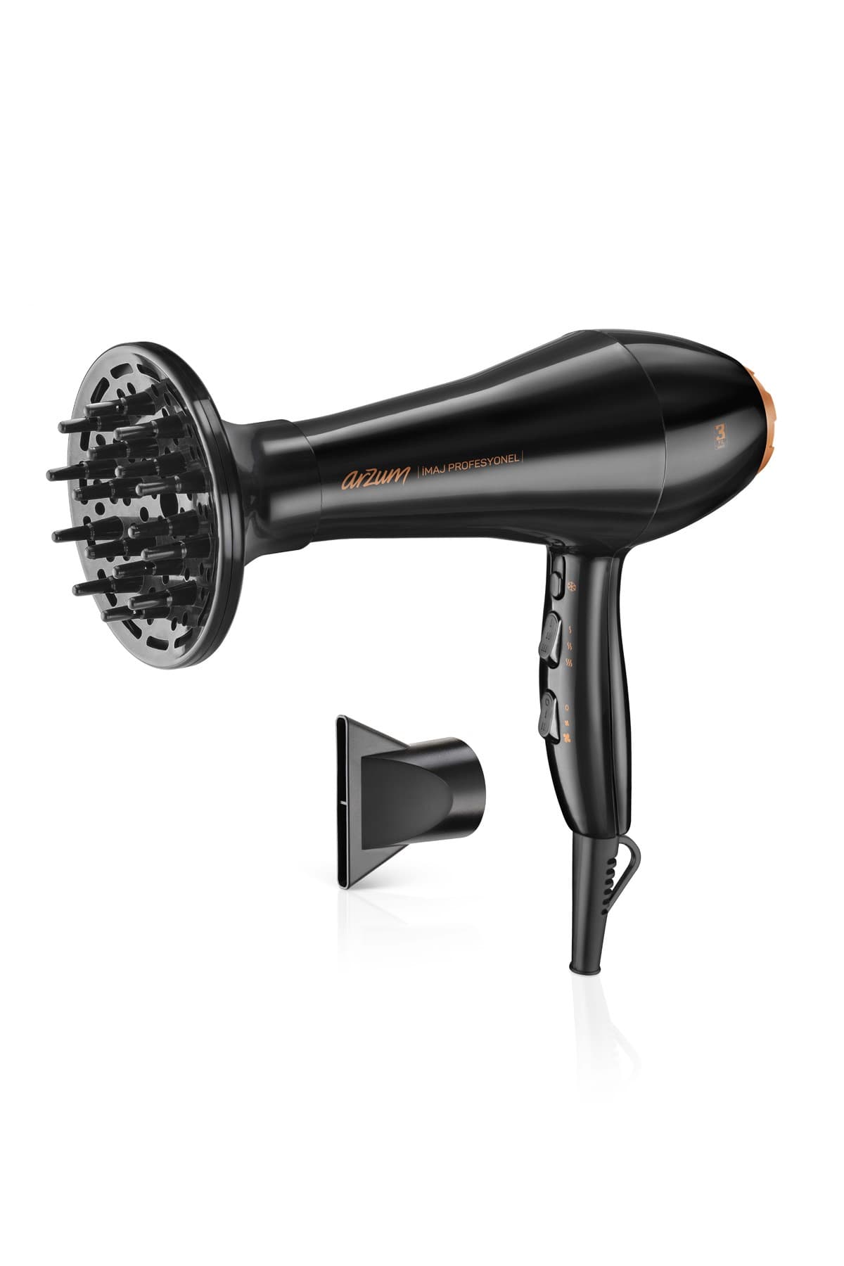 Arzum İmaj Profesyonel Saç Kurutma Makinesi AC Motor 2200W Siyah - AR5010