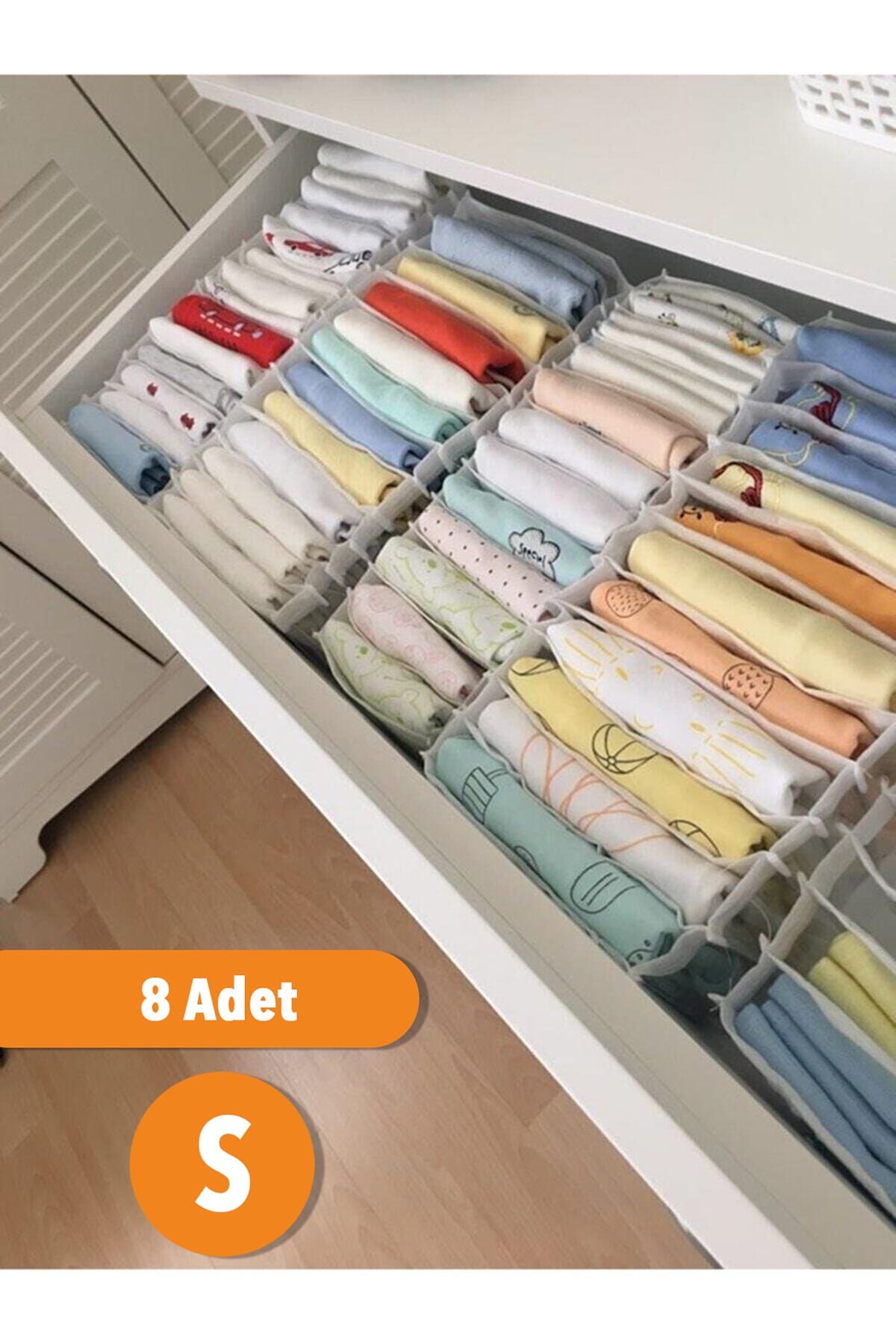 Serstil 8 Adet - Small 11 Gözlü Çekmece Içi Düzenleyici Organizer 12 X 40 X 12