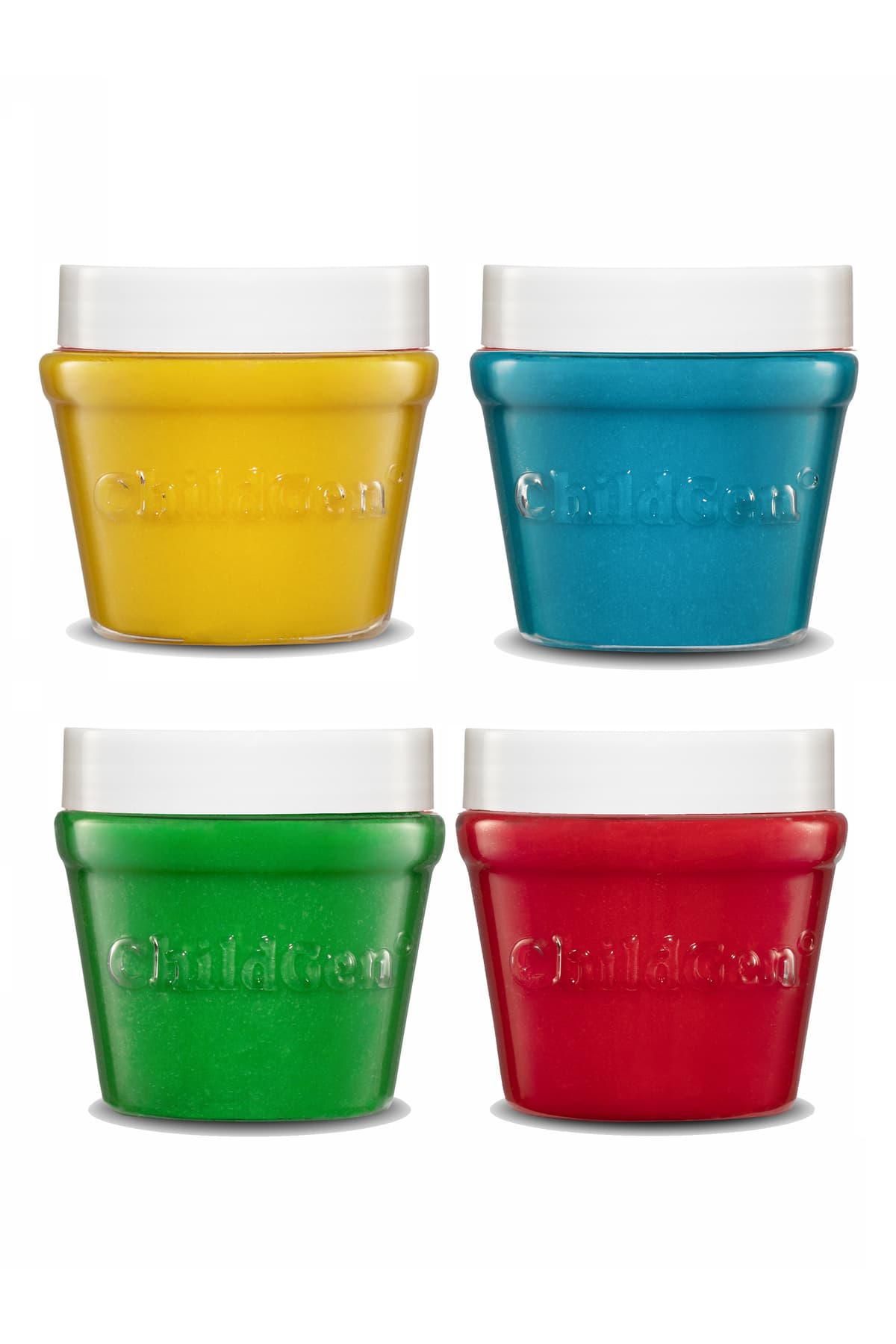 ChildGen Play Dough Doğal Oyun Hamuru 4'lü Okul Set 4x125gr