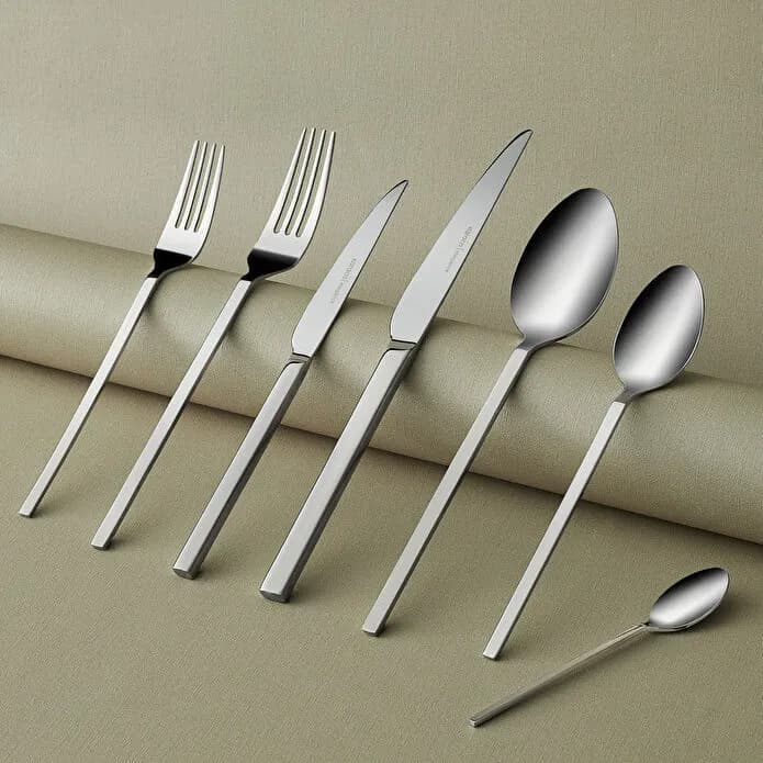 Karaca Elegance Pallas Platin 12 Kişilik 84 Parça Çatal Kaşık Bıçak Takımı