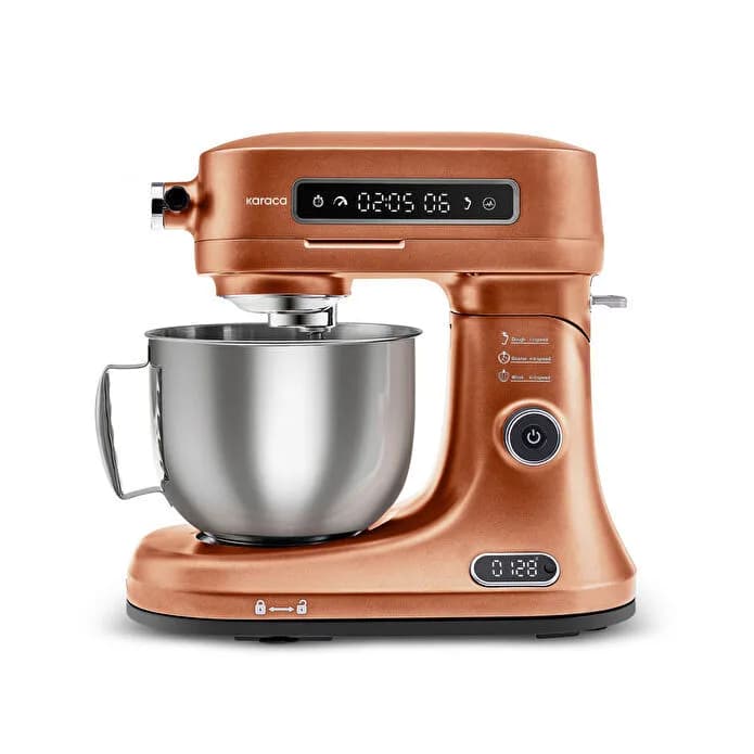 Karaca Pro Artisan Tartılı Dijital Ekran Zaman Ayarlı Döküm Hamur Yoğurma Makinesi Copper Glow 1600W 5L