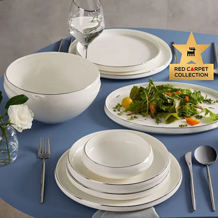 Karaca Red Carpet Collection Stream Bone Sunset 59 Parça 12 Kişilik Yemek Takımı Platin