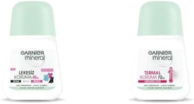 Garnier Mineral Lekesiz Koruma Roll-On Deodorant + Garnier Mineral Termal Koruma Roll-On Deodorant