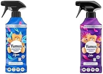 MAXZIQF Yumoş Sprey Yıkaması Zor Eşyalar İçin Lilyum 450 ml x1 + Yumoş Ev veTekstil Spreyi Lotus Yıkanması Zor Eşyalar İçin 450 ml x1