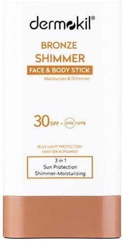 Dermokil Bronze Shimmer Face ve Body Stick SPF 30 20 gr