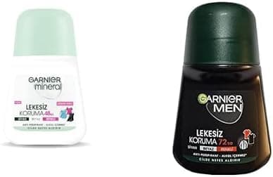 Garnier Mineral Lekesiz Koruma Roll-On Deodorant + Garnier Men Lekesiz Koruma Roll-On Deodorant