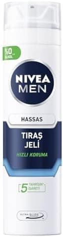 NIVEA Men Hassas Tıraş Jeli 200 ml + BIC Miss Soleil Sensitive Kadın Tıraş Bıçağı 3lü Blister (3 Bıçak)