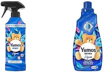 MAXZIQF Yumoş Sprey Yıkaması Zor Eşyalar İçin Lilyum 450 ml ve Yumoş Extra Çamaşır Yumuşatıcısı Lilyum 1440 ml