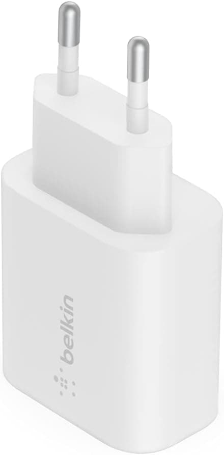 Belkin 25W USB-C PD PPS Şarj Adaptörü, Hızlı Şarj Özellikli, Beyaz