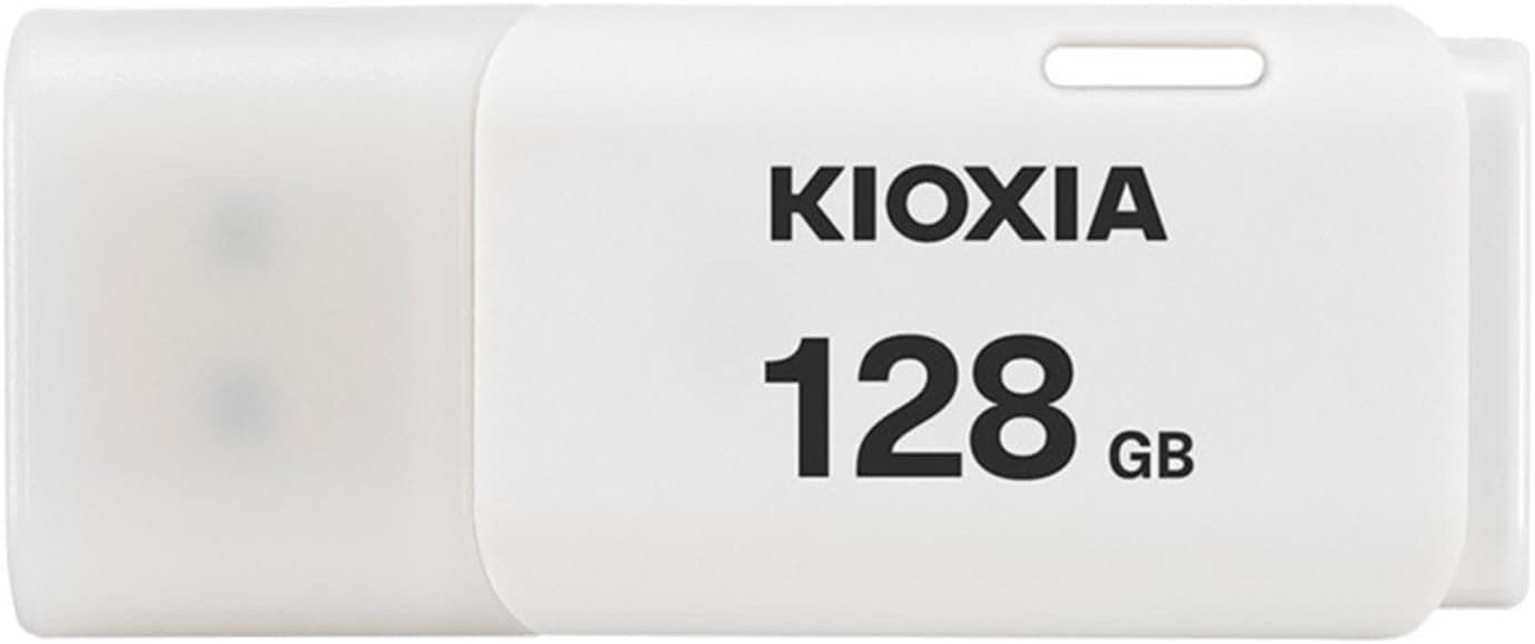 KIOXIA TransMemory U202 128GB USB Bellek – USB 2.0, Beyaz