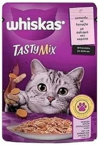 Whiskas Pouch Tastymix Sos İçinde Somonlu Ve Havuçlu Yetişkin Kedi Konservesi 85 Gr Tekli Paket