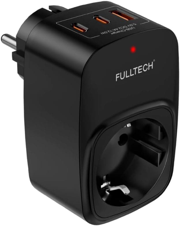 Akım Korumalı Priz, Tekli Duvar Prizi, 3680W Güç, 16A Akım ve Kısa Devre Koruması, 1x Priz Girişi, 1x Usb Girişi, 2x Type-C Girişi, Kablusuz Ergonomik Tasarım, Isıya Dayanıklı Yapı
