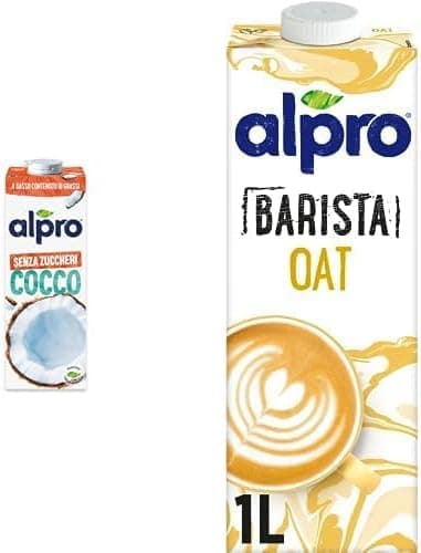 Alpro bitkisel içecek seti (Şekersiz hindistan cevizi ve barista yulaf, 2 x 1 L)