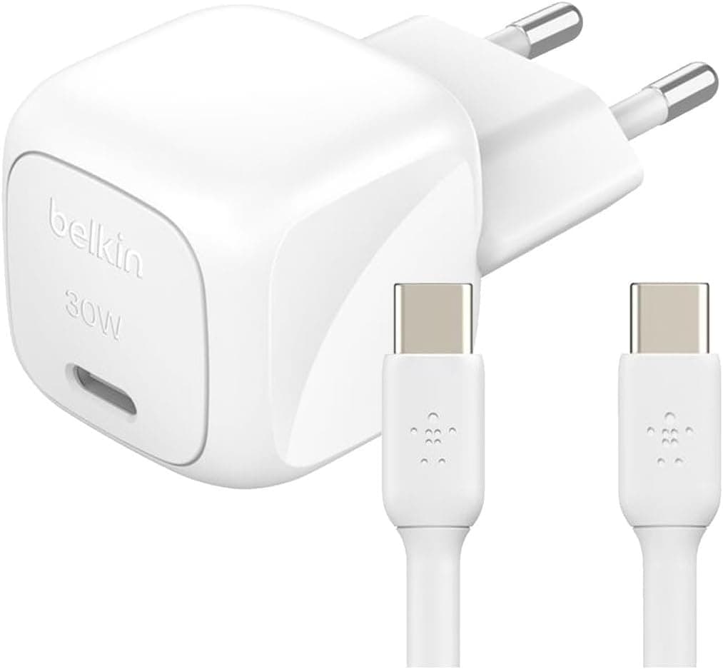Belkin Boostcharge Kompakt Duvar Şarj Cihazı 30 W, Seyahat Dostu Usb-C Power Delivery Hızlı Şarj, İphone, Samsung Galaxy