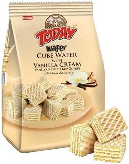 Elvan Today Küp Gofret Vanilyalı 200Gr. (1 Paket)