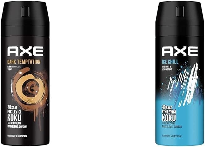 Axe Erkek Deodorant & Bodyspray Dark Temptation 48 Saat Etkileyici Koku (150 ml)(2) Axe Erkek Deodorant & Bodyspray Ice Chill 48 Saat Etkileyici Koku (150 ml)(1)
