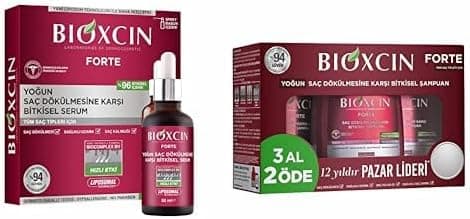 Bioxcin Forte Serum (3 x 50 ml) x Forte 3 Al 2 Öde Saç Dökülmesine Karşı Bitkisel Şampuan (3 x 300 ml)