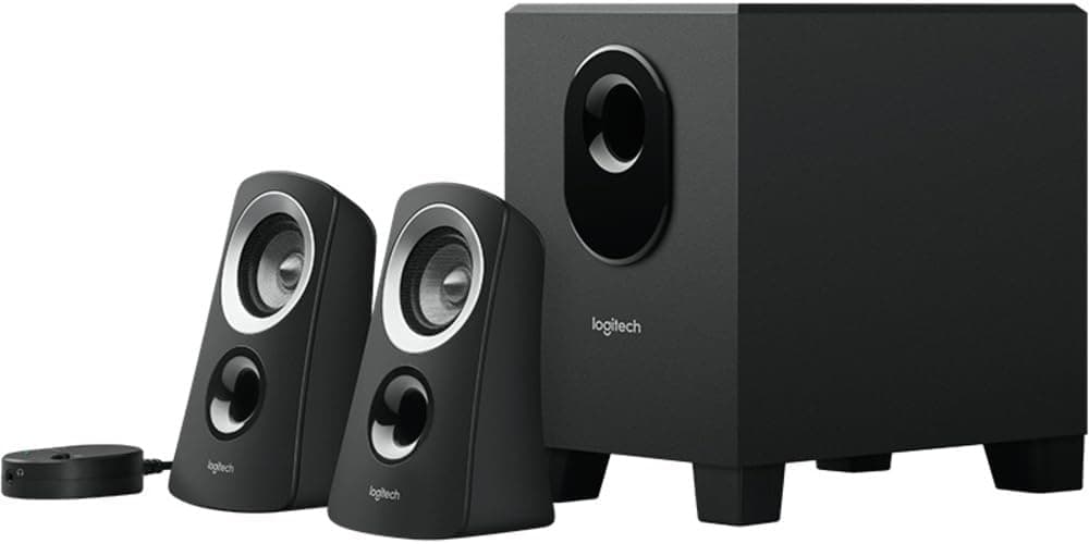 Logitech Z313 2.1 Subwoofer’lı Hoparlör Sistemi, 3.5 mm Giriş ve Kulaklık Jakı, Kablolu Kontrol Bölmesi, Kompakt Tasarım, Siyah