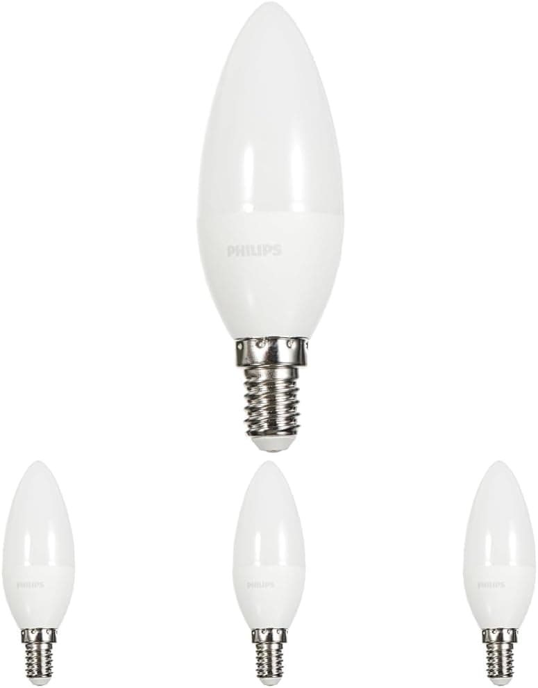 Philips LEDCandle 40W B35 E14 Sarı Işık 4lü paket
