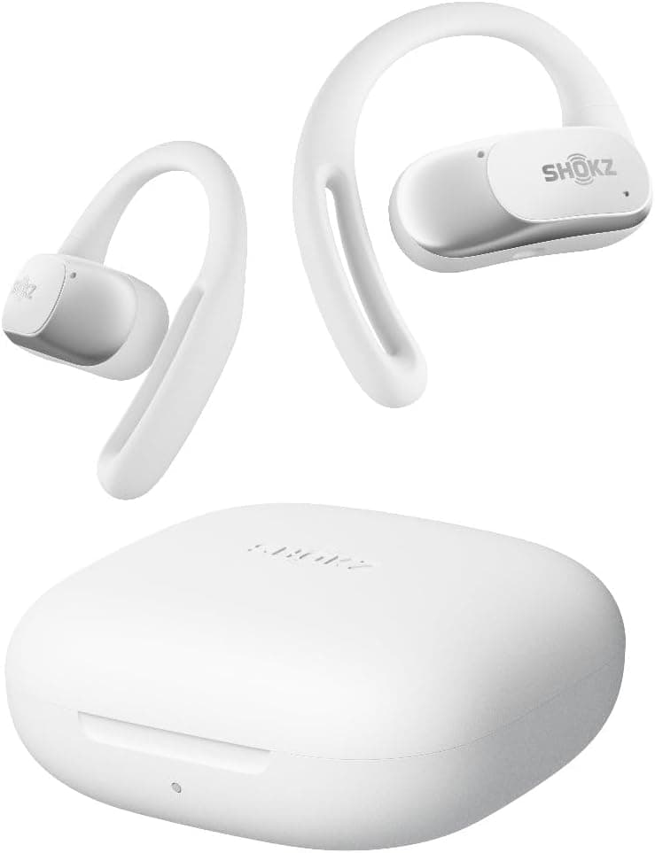 Shokz OpenFit Air Bluetooth 5.2, Açık Kulak Tasarımı, IP54 Suya Dayanıklı, 28 Saat Pil Ömrü, True Wireless Kablosuz Kulak İçi Kulaklık – Beyaz
