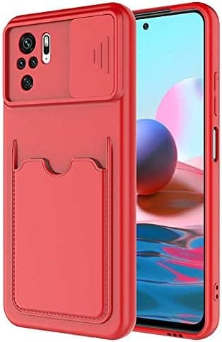 Spia Xiaomi Redmi Note 10S ile uyumlu Kılıf Kırmızı Kartex Sürgülü Kapak Orijinal Esnek İnce Geliştirilmiş Dayanıklı Darbe Karşıtı Koruyucu Yeni Nesil Tasarım (Xiaomi Redmi Note 10S, Kırmızı)