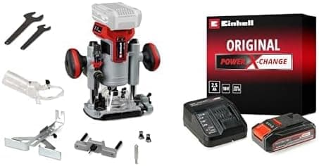Einhell TP-RO 18 Li BL - Solo, Kömürsüz Akülü Dik Freze ve Einhell 18V 2,5 Ah PXC Starter Kit (Başlangıç Seti)