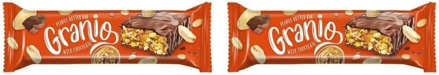 Hünnap Granio Yer Fıstığı Ezmeli 40 gr Çikolata Kaplamalı Bar 2li paket