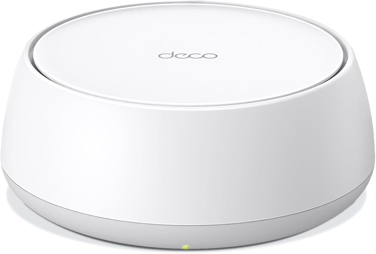 TP-Link Deco BE25 1-pack, BE3600 Mbps, 2× 2.5 Gbps Portlar, AI Destekli Çoklu İşlem Kabiliyeti, 150 Cihaza Kadar Bağlanılabilirlik, VPN, WPA3, Dual-Band Wi-Fi 7 Mesh Sistemi
