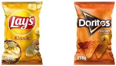 Lays Klasik Sade Mega Boy 193 g x1 + Doritos Nacho Mega Boy 218Gr x1