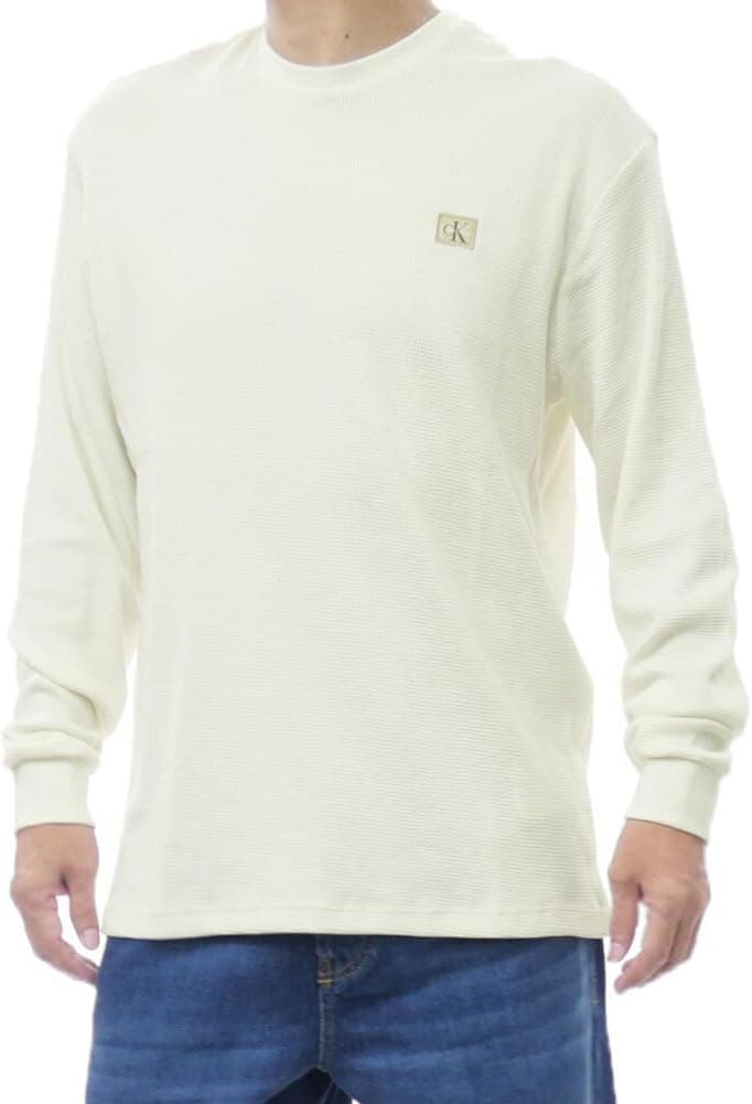 Calvin Klein LS WAFFLE BADGE CREWNK TEE Sweatshirt Erkek