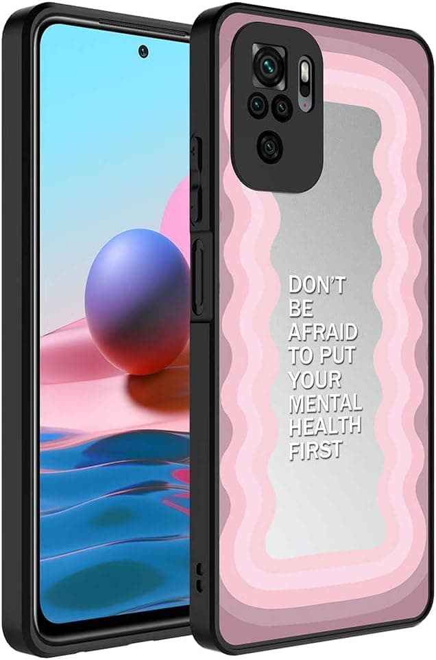 Spia Xiaomi Redmi Note 10S ile uyumlu Kılıf Ayna Echo Kapak Dayanıklı Darbe Karşıtı Koruyucu Tasarım (Xiaomi Redmi Note 10S, Ayna)