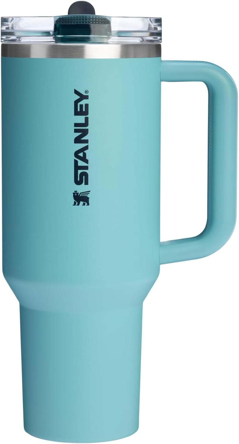 Stanley Quencher ProTour Kapaklı Hasır Bardak Sızdırmaz Kapaklı 40 oz | Entegre Pipet ve Sap | Seyahat için Uyumlu Bardak | Yalıtımlı Paslanmaz Çelik Bardak | BPA İçermez | Agave
