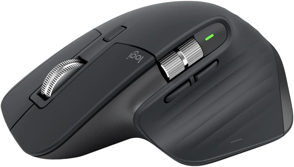 Logitech MX Master 3S Performans Kablosuz Mouse, 8.000 DPI, Sessiz, Ergonomik, Ultra Hızlı Kaydırma, Çoklu Cihaz Özelliği, Bluetooth, Logi Bolt USB Alıcı, Siyah