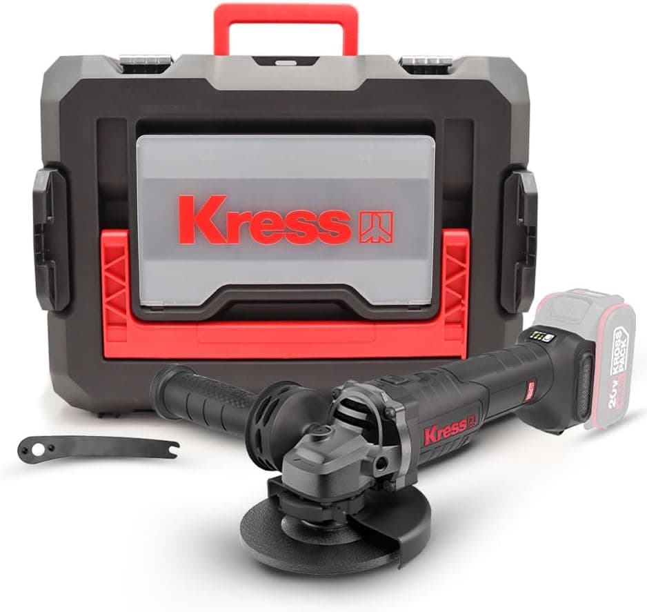 Kress KUH10.91 20Volt 125mm Kömürsüz Profesyonel Şarjlı Devir Ayarlı Avuç Taşlama (Akü Dahil Değildir)