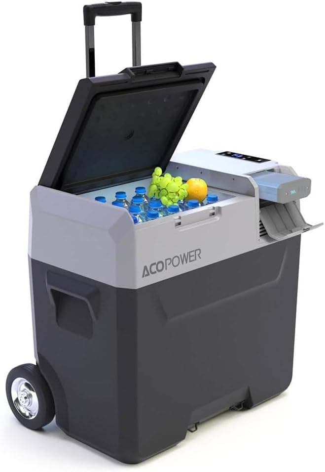 ACOPOWER PX50 12/24/220Volt 50Litre Kompresörlü Tekerlekli Outdoor Oto Buzdolabı (Akü Dahil Değildir)