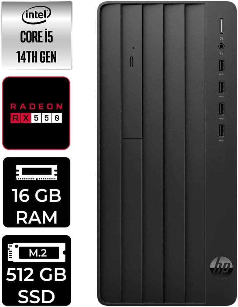 HP 240 PRODESK 2 i5 14400 16GB 512GB SSD RX550/4GB W11P Masaüstü Bilgisayar & PER4 USB Bellek