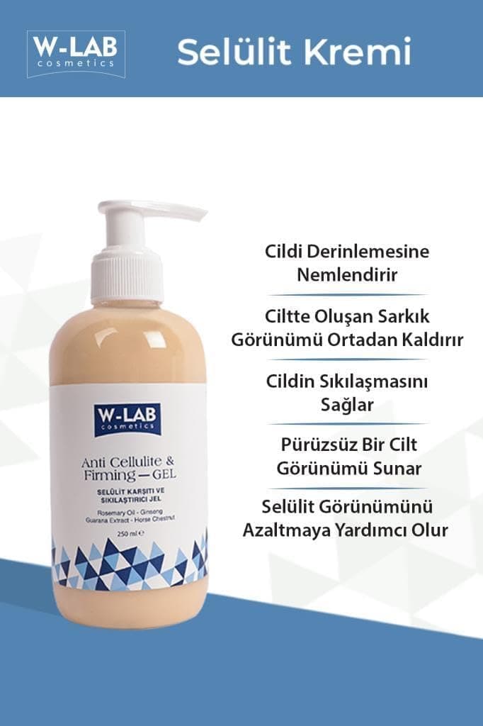 W-Lab Kozmetik Selülit Karşıtı Sıkılaştırıcı Çatlak Giderici Jel 250 ML