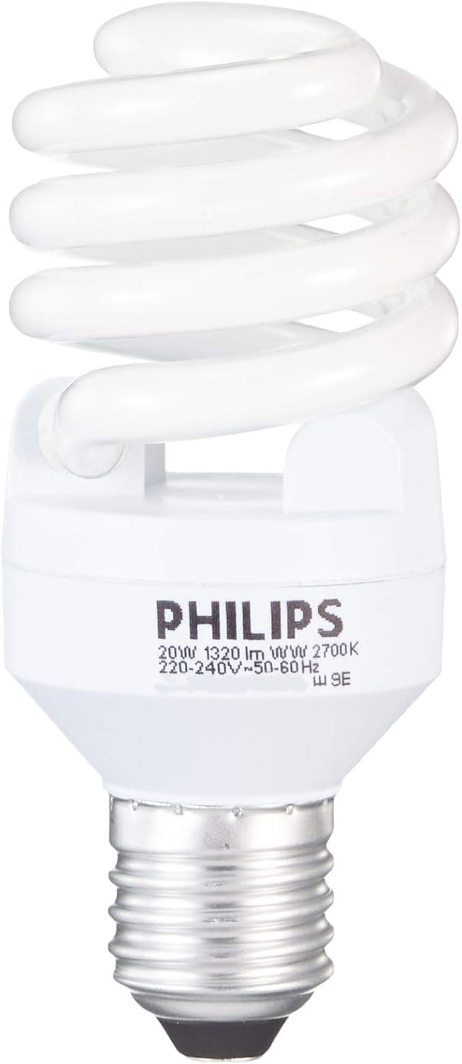 Philips Economy Twister 20W Ampul, 2700K Sarı Işık, E27 Normal Duy