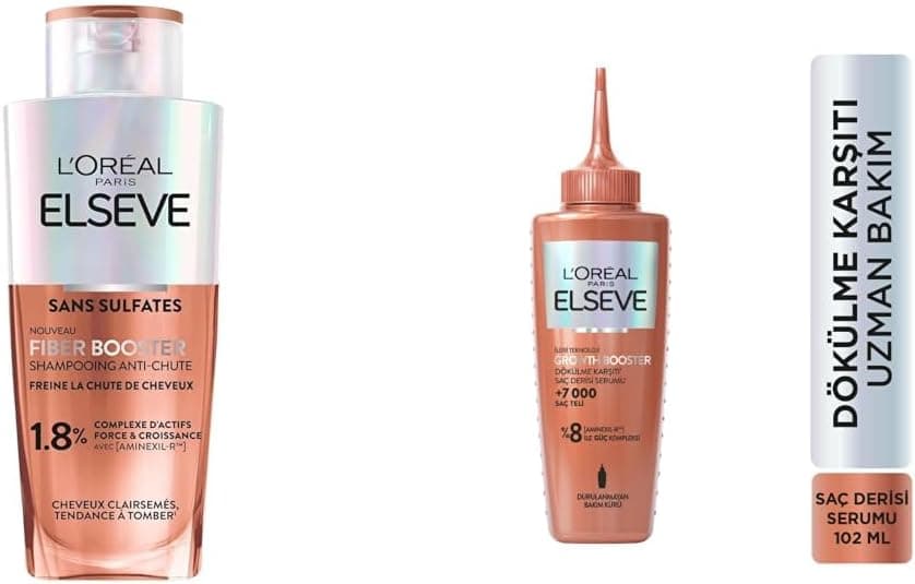 Elseve Growth Booster Dökülme Karşıtı Rutin: Şampuan & Saç Derisi Serumu